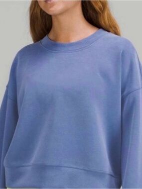 Lululemon Perfectly Oversized Cropped Crew *Softstreme Water Drop Size 12